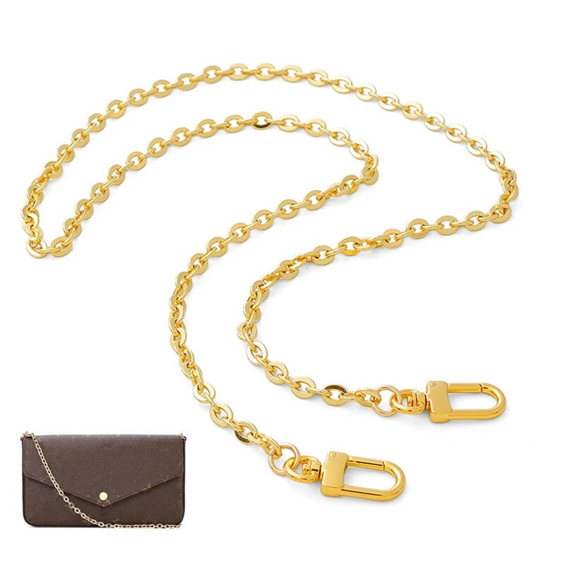Bolsa de ombro corrente cinta ouro prata corrente de luxo bolsa alça garras alças para bolsa bolsas diy artesanato saco acessórios