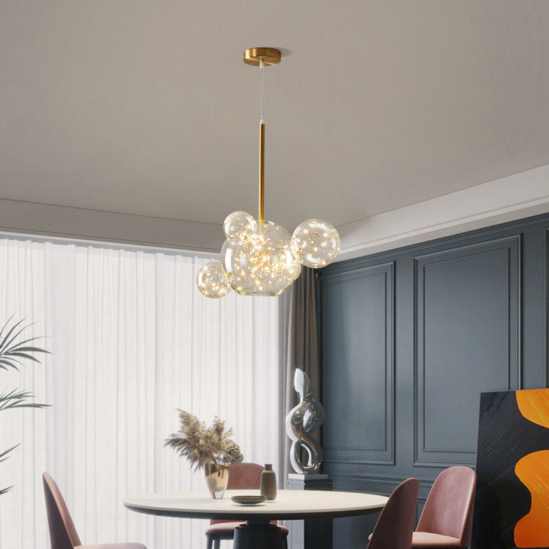 Artpad-luz colgante de techo LED dorada, accesorios de iluminación para decoración de comedor, sala de estar y dormitorio, Gypsophila