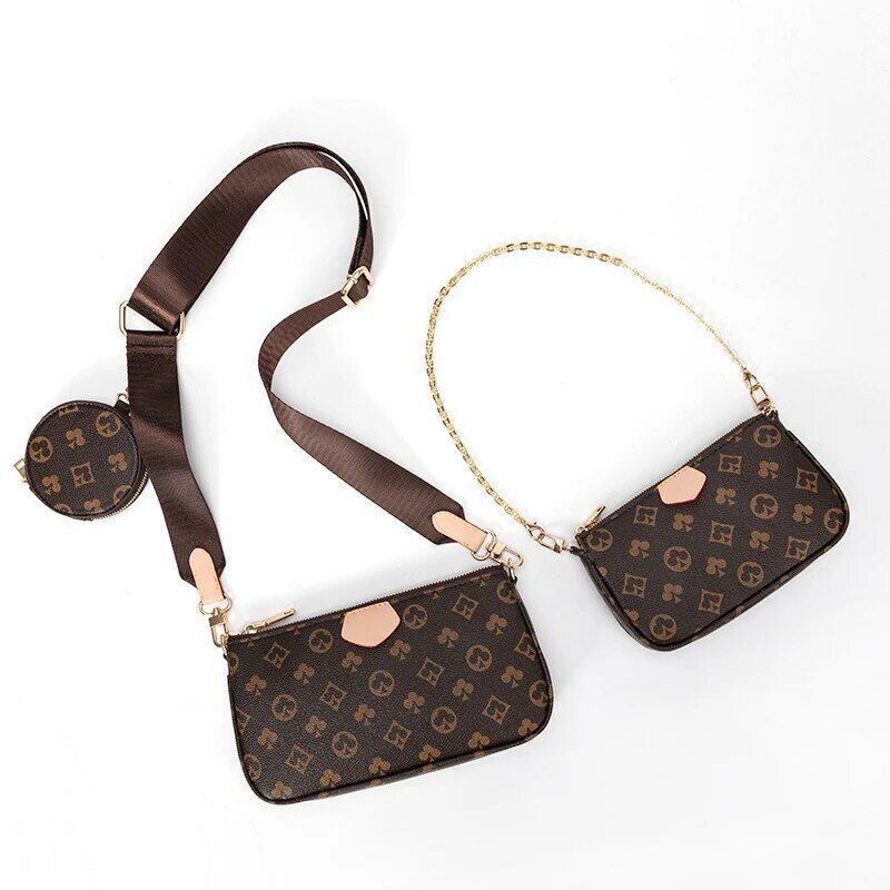 Модная брендовая дизайнерская сумка-мессенджер 3 в 1, кожаная сумка-тоут через плечо, сумка-тоут, клатч, новая сумка на плечо, клатч, сумка-тоу...