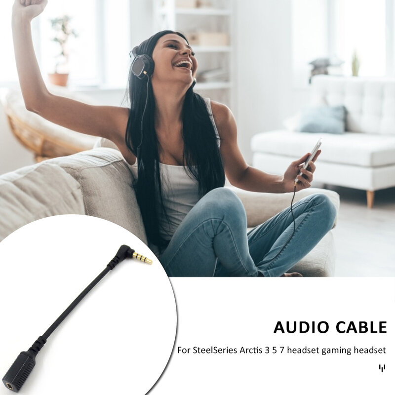 Zapasowy kabel Audio karty dźwiękowej do Steelseries Arctis 3 5 7 przejściówka Audio do słuchawek nausznych kabel konwertera linii