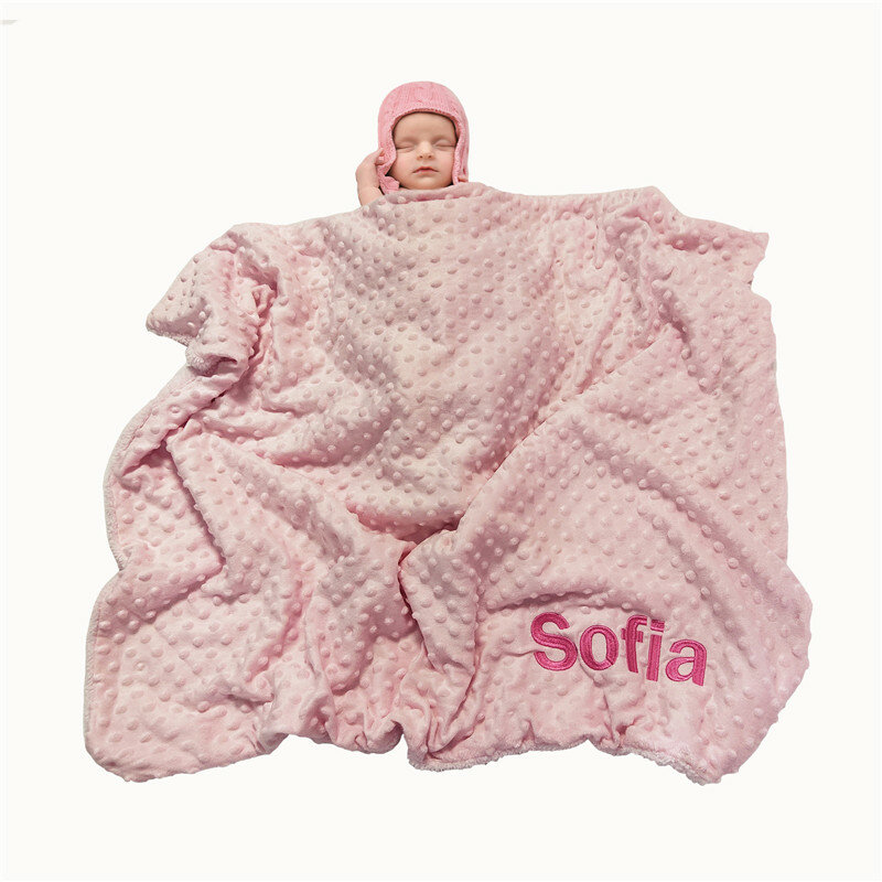 Name Personalised Newborn Baby Blanket Swaddling Baby Bedding Set Swaddle Soft Fleece Toddler Crib Bed Stroller Blanket