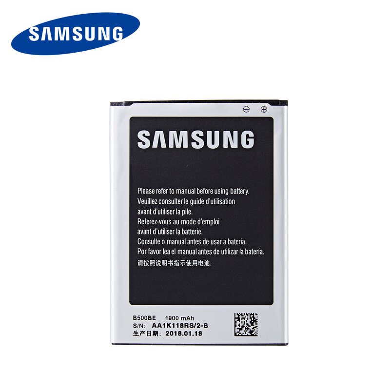 Batterie d'origine B500BE 1900mAh pour Samsung S4 mini I9190 i9192 I9195 I9198 batteries de remplacement avec NFC 4 broches