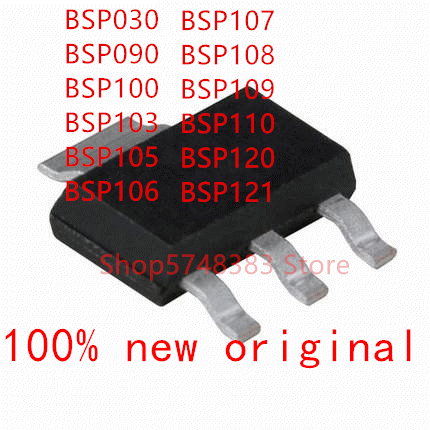 10 개/몫 100% 새로운 원본 BSP030 BSP090 BSP100 BSP103 BSP105 BSP106 BSP107 BSP108 BSP109 BSP110 BSP120 BSP121 MOS 튜브