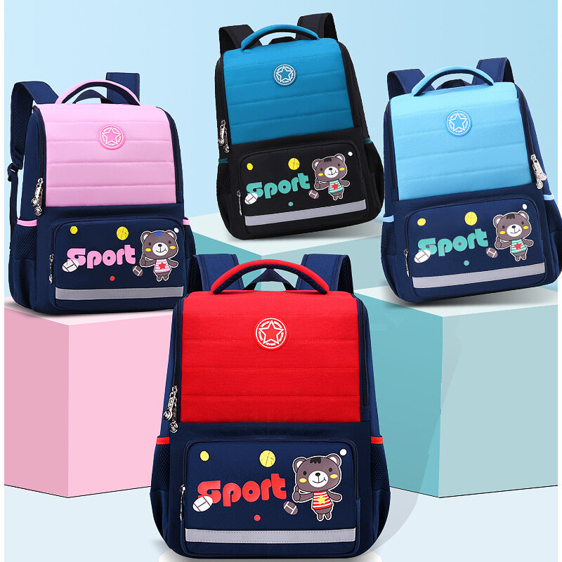 Weysfor New Nylon zaino School Bag Cartoon Bear Pattern borse da scuola impermeabili per adolescenti zaino zaino femminile Mochila