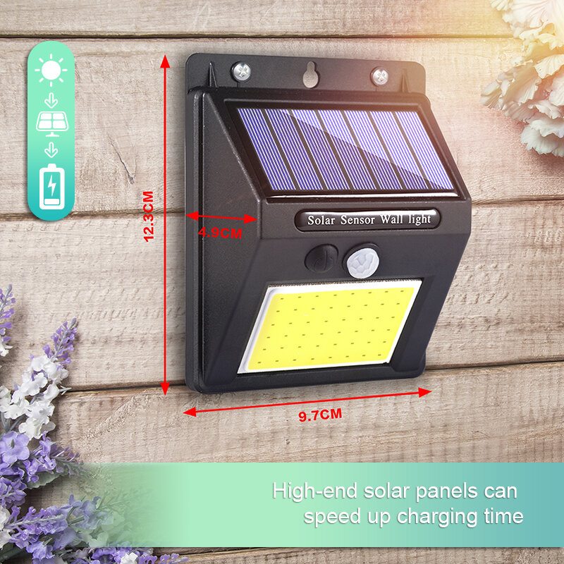 Wiederaufladbare Solar Licht 20 30 48 60 96 LED Wasserdicht PIR Motion Sensor Sicherheit Solar Lampe Outdoor Notfall Wand Licht