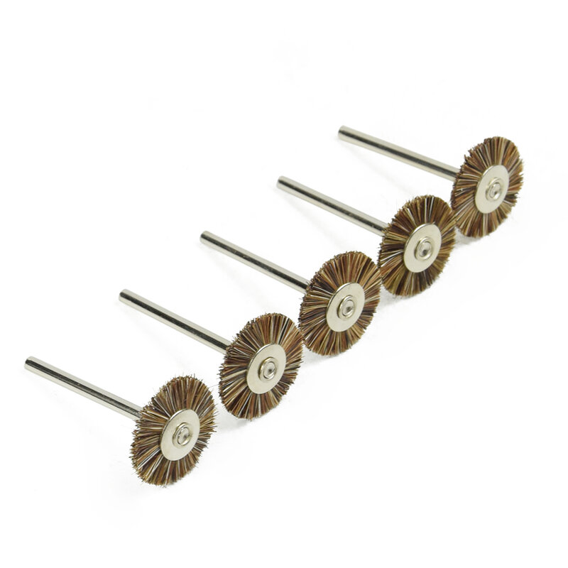 CMCP Wire Brush Disc 5PCS 3.0mm Shank Horse Hair Wire Brush Wheel Dremel lucidatura accessori per ruote spazzola utensili rotanti
