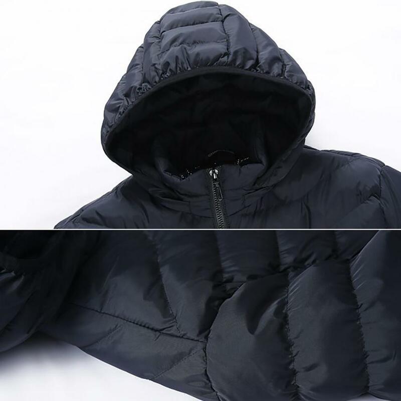 Snow Coat Exquisite Electronic Skin-friendly Hooded Jacket for Adult Winter USB Powered Heating Thermostat Solid Color Coat