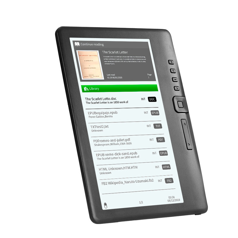 BK7019 휴대용 전자 책 리더 8 기가 바이트 7 인치 다기능 전자 리더 백라이트 컬러 LCD 디스플레이 화면 전자 책 리더