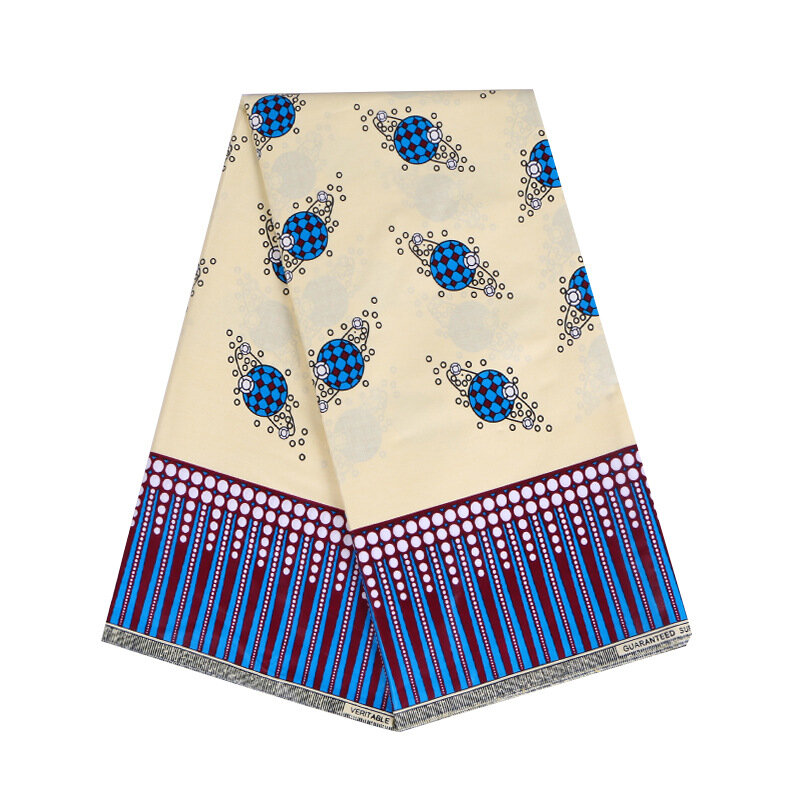 2019 New Fashion Design 100% niebieska bawełna z nadrukiem planety tkanina afrykańska Ankara gwarantuje prawdziwy wosk 6 metrów dużo