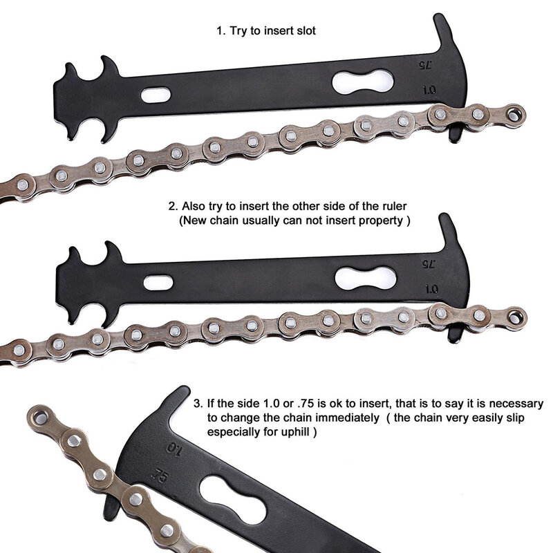 Fiets Chain Wear Indicator Mountainbike Road Fietsen Chain Dragen Checker Gauge Reparatie Tool Fiets Accessoires