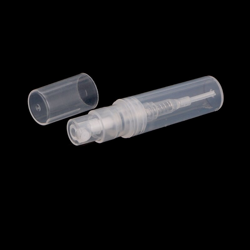 Garrafa de pulverizador plástica pequena u2jd dos recipientes cosméticos das garrafas vazias do pulverizador do perfume 2ml