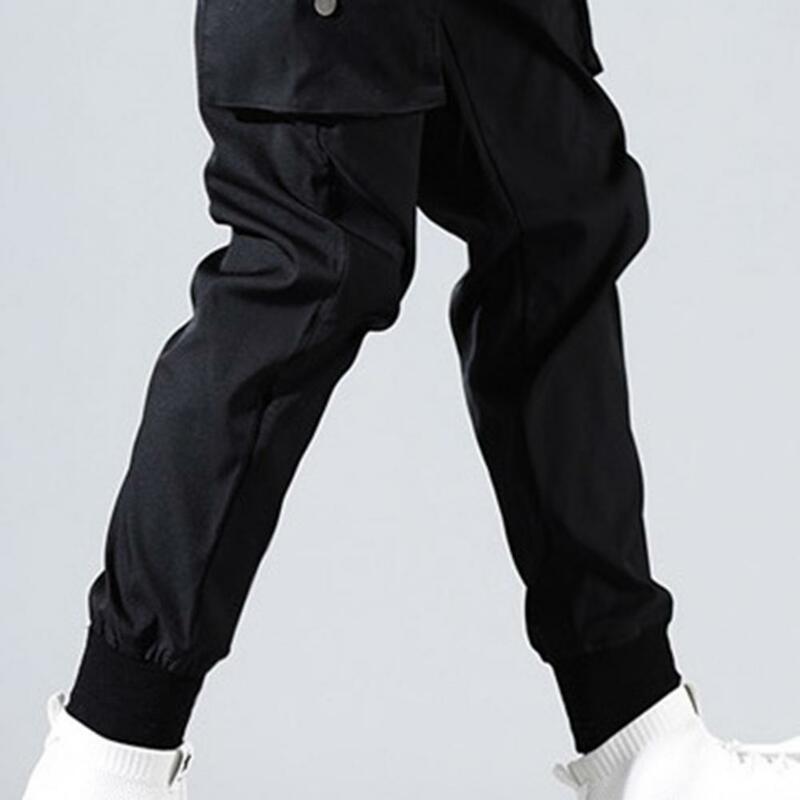 Monos de Jogging para hombre, pantalones deportivos tácticos de Color sólido con bolsillo, estilo Hip Hop, primavera y verano, 50%