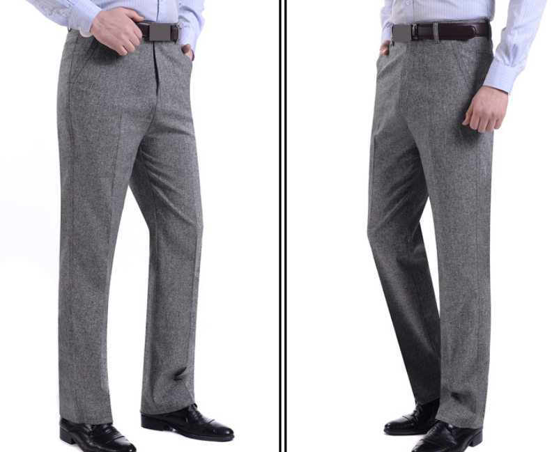 MRMT-Pantalones rectos de cintura alta para hombre, pantalón holgado, informal, fino, de mediana edad, para primavera y verano, 2024