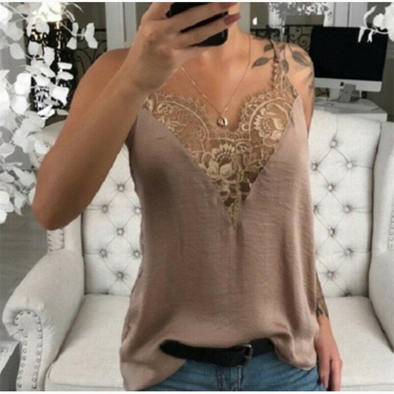 Women Lace Vest Fashion Camisole Sleeveless T-Shirt Underwear Tank Tops Lady Comfortable Casual Women Summer Intimates Tank Tops