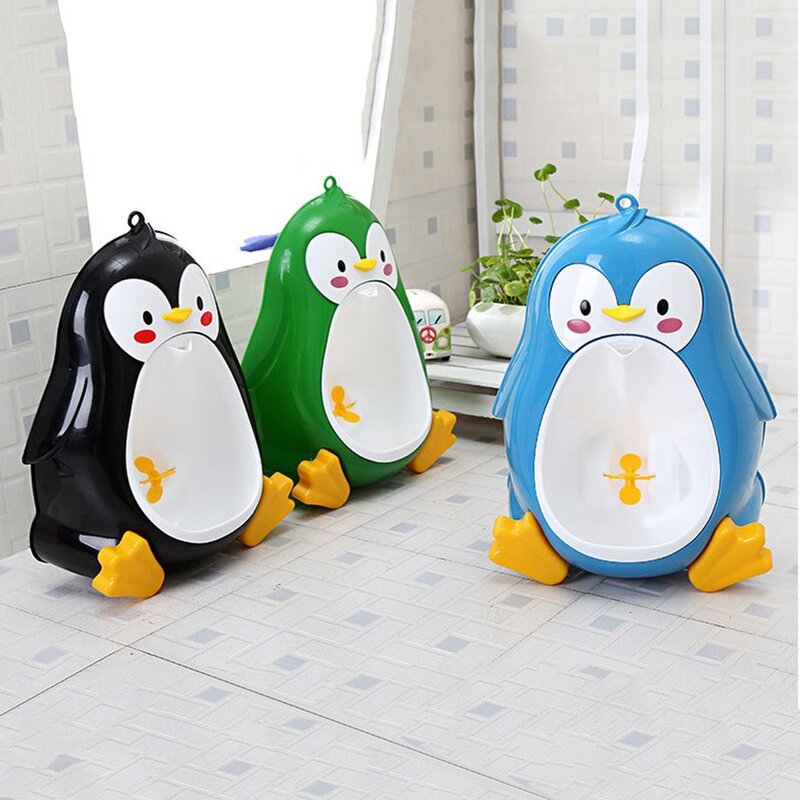 NEWONE Baby Boys Potty Kids Urinal Penguin Children's Toilet Training Urinal Stand Hook Pee Trainers Pots for 8M-6Y Hot Sale