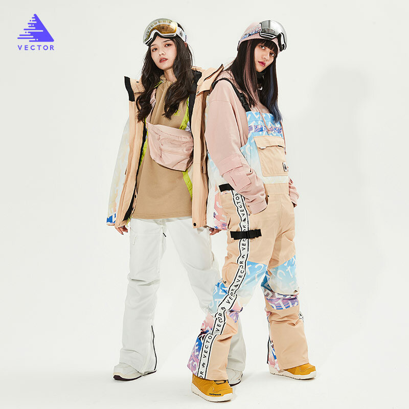 Women Ski Jacket  Brands Korea Thick Warm Skiing Snow Jacket Winter Warm Waterproof Windproof Skiing and Snowboarding Suits