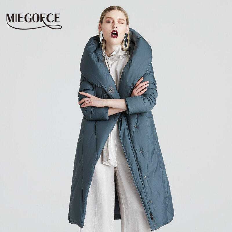 MIEGOFCE 2020 Winter Long Model kurtka damska płaszcz ciepła moda damska parki wysokiej jakości bio-down płaszcz damski nowy projekt