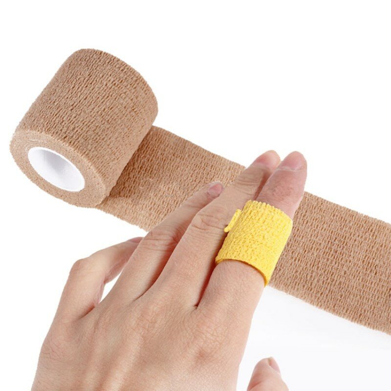 4 rolos 2.5x45 0/5x450cm cinza esporte autoadesivo elástico bandagem engrenagem de proteção joelho cotovelo apoio ferramenta de primeiros socorros