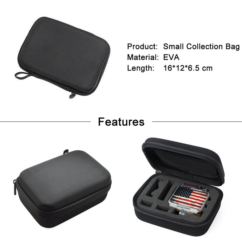 Sport Kamera Tragbare Lagerung Fall Sammlung Tasche für GoPro Hero 11 10 9 8 Sitzung SJCAM Xiaomi Yi 2 4K Mijia Gehen Pro Zubehör