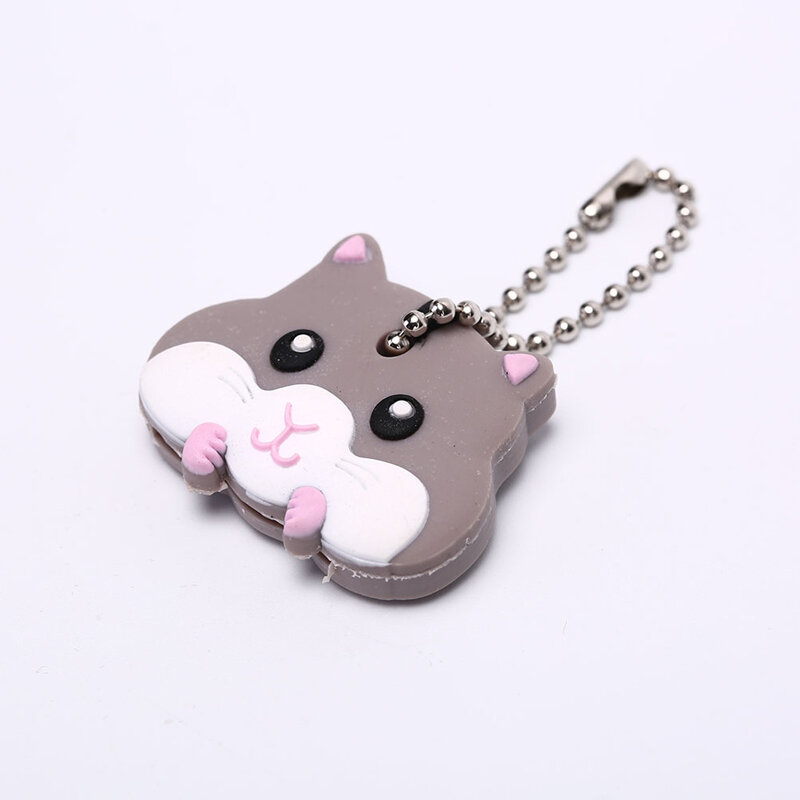 1Pc Shell Cat Hamster Dog Animals  Cute Key Cover Key Wallet With Chain Silicone Key Holder Case Cute Key Protective Wallet Hook