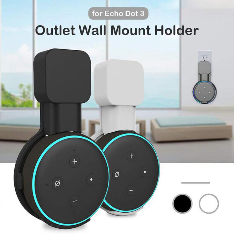 Dudukan Dinding untuk Amazon Echo Dot 3rd Gen Table Stand untuk Alexa Echo Dot 3 Smart Speaker dengan Manajemen Kabel Tanpa Sekrup