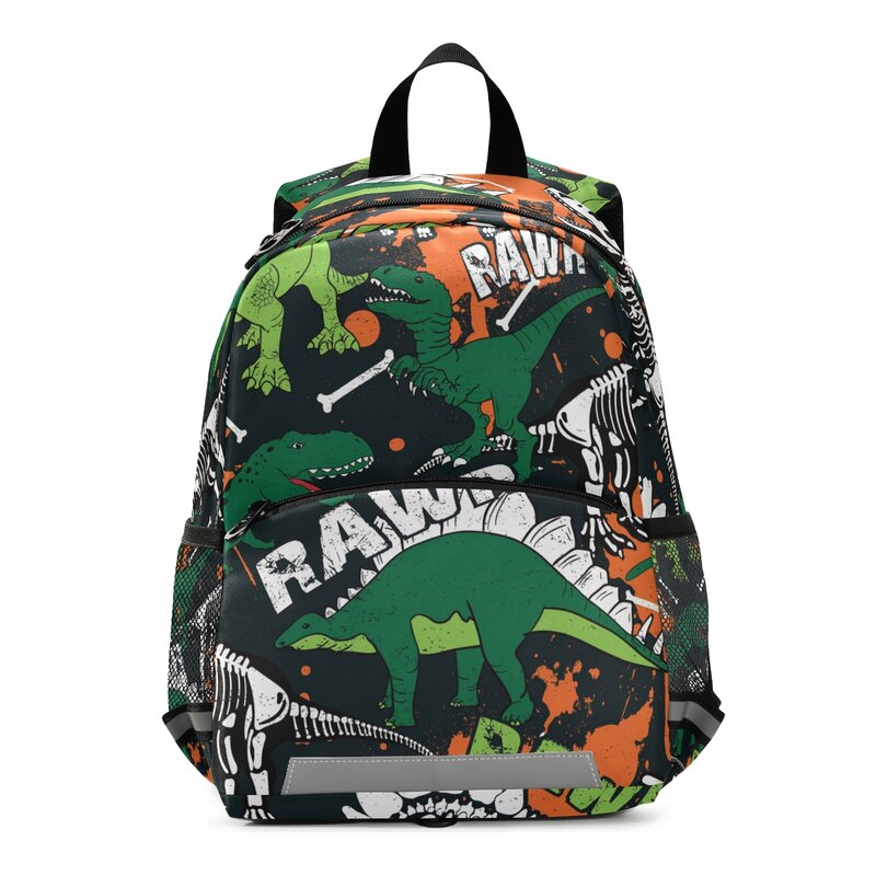 Mochila criativa de dinossauro 3d para crianças, mochila escolar leve à prova d'água para meninos