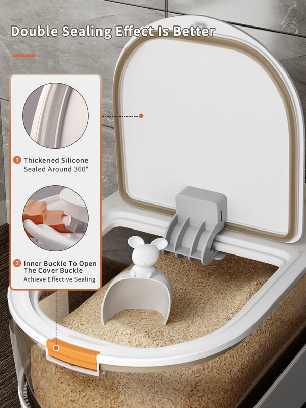 Joybos Reis Eimer Küche Container Insekten & Feuchtigkeit Proof Mehl Zylinder Abgedichtet Eimer Tank Reis Lagerung Box Mit Scoop JS8
