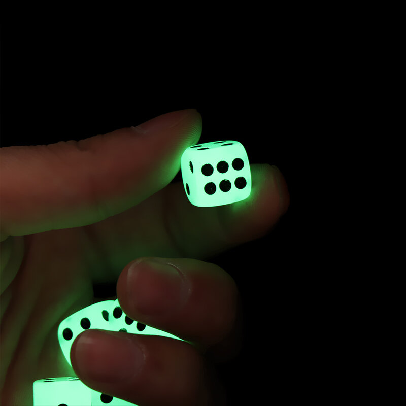 5 pezzi 14mm 6 lati cubi nottilucenti cubi luce notturna divertimento luminoso Bar notturno KTV intrattenimento gioco dadi dadi strumento per bere