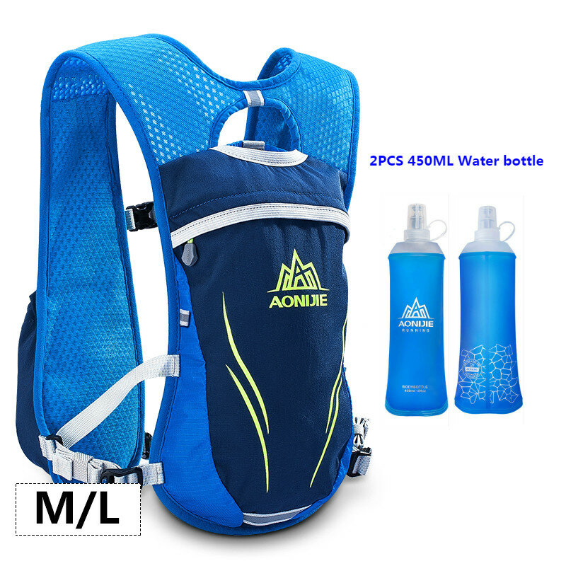AONIJIE E885 New Running Marathon Hydration Nylon 5.5L Outdoor Running Bags Hiking Backpack Vest Marathon Cycling Backpack 450ML