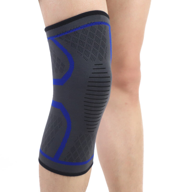 Rajutan Nilon Anti Slip Sendok Tipis Bernapas Olahraga Basket Berjalan Kebugaran Bersepeda Pelindung Hangat Lutut Cover