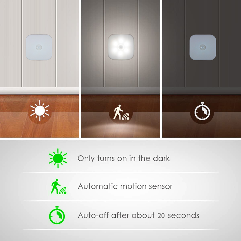 LED Night Light EU Plug Sensor โคมไฟกลางคืน Light Sense โดยอัตโนมัติหรือสำหรับห้องนอนเด็กข้างเตียงตกแต่ง