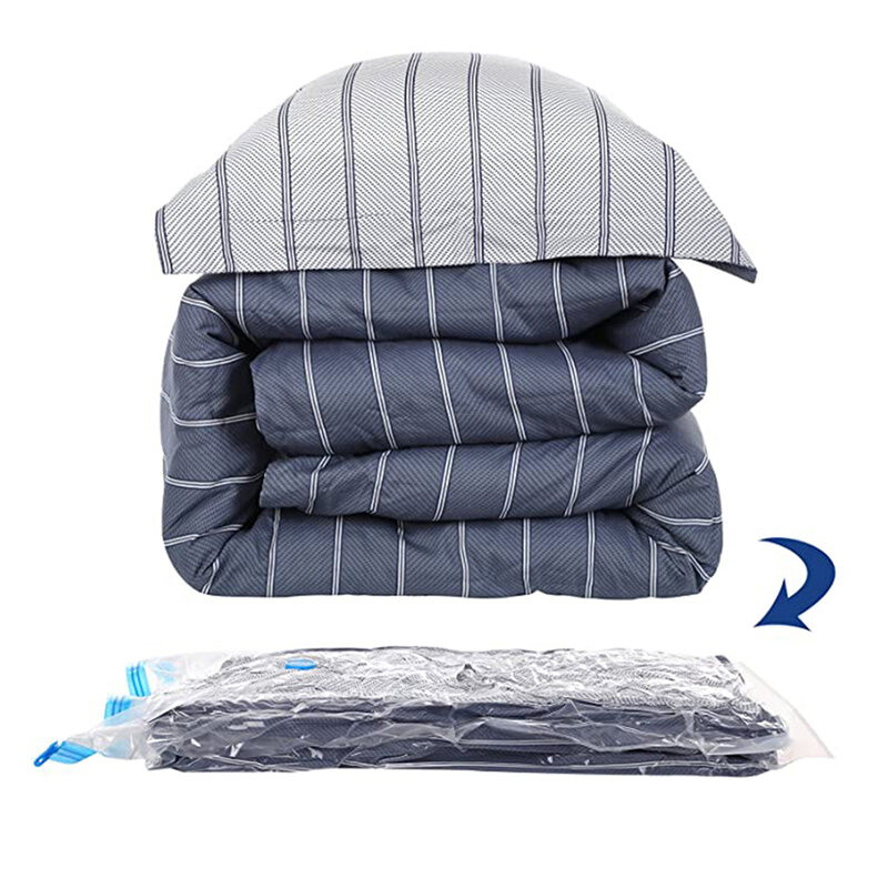 Próżniowe torebki do przechowywania ubrań poduszki pościel więcej do oszczędzenia miejsca ZiplockBag kompresja z ręczną pompką podróżną potrójny zamek błyskawiczny
