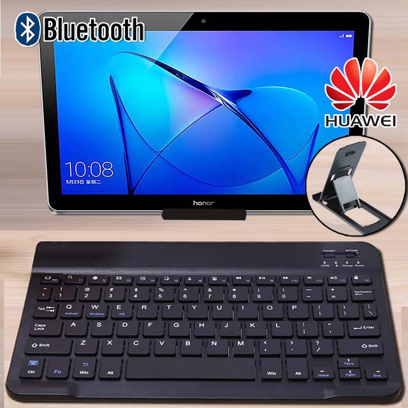 Teclado de tablet bluetooth para huawei honor pad 5, play note 9.6 ", waterplay 10.1, mediapad 10, m2 10, m3 10, m5 10, m6 10.8