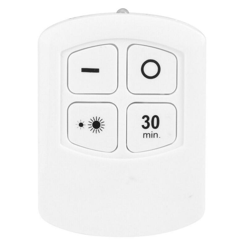 3x pode ser escurecido led sob a luz do armário branco com controle remoto a pilhas led armários luzes para roupeiro iluminação do banheiro