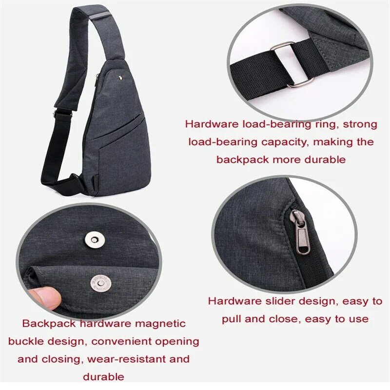 sen-mai small anti-theft bagpack sling one shoulder sport bag waterproof travel small chest bag slim mini crossbody bag dropship
