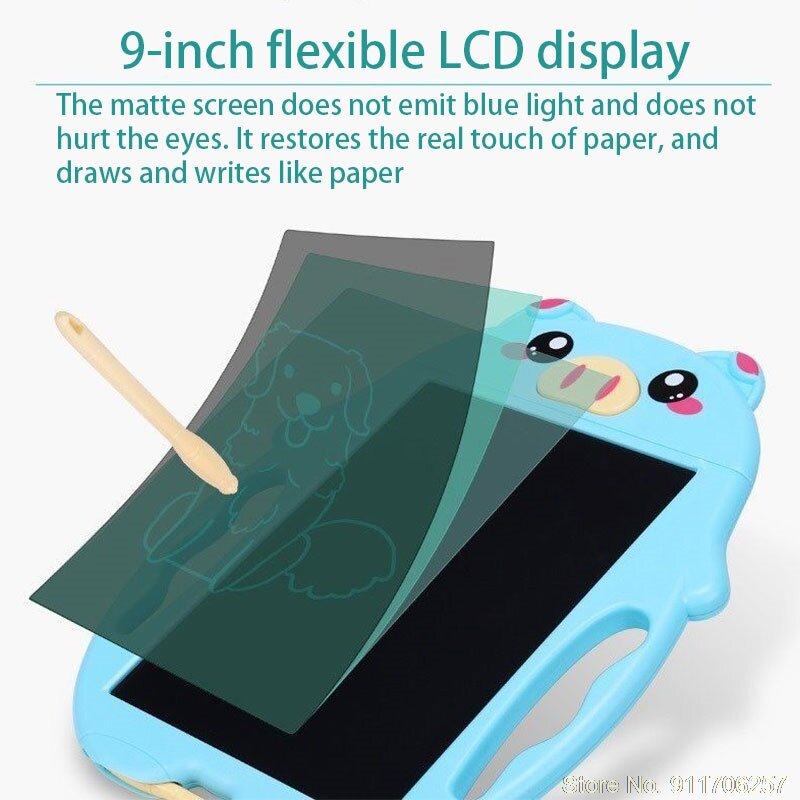 9นิ้วแท็บเล็ต LCD Writing Board Montessori วาด DIY Handwriting บอร์ดของเล่นเพื่อการศึกษาสำหรับ Chidlren