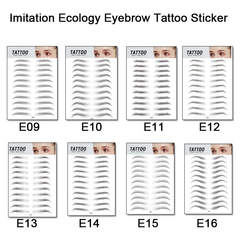 Magic 4D Haar-Achtige Wenkbrauw Tattoo Sticker Valse Wenkbrauwen 7 Dag Langdurige Super Waterproof Make-Up Eye Brow Stickers cosmetica