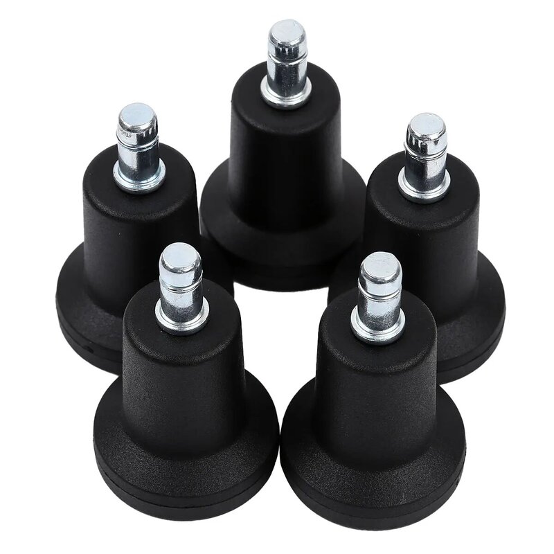 Patins de cloche antidérapants de remplacement, 5 pièces, pour chaise de bureau, roulettes pivotantes sur roulettes fixes