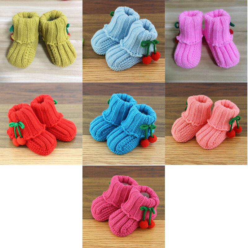 New knitted handmade baby shoes foot sock for 0-6 month baby newborn shoes foot sock