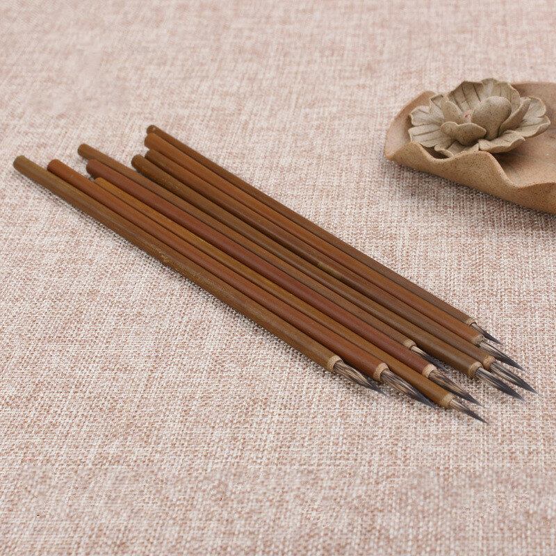 12pçs caneta de pincel fino de linha, caneta pincel fino de caligrafia chinesa com pincel em aquarela de óleo acrílico