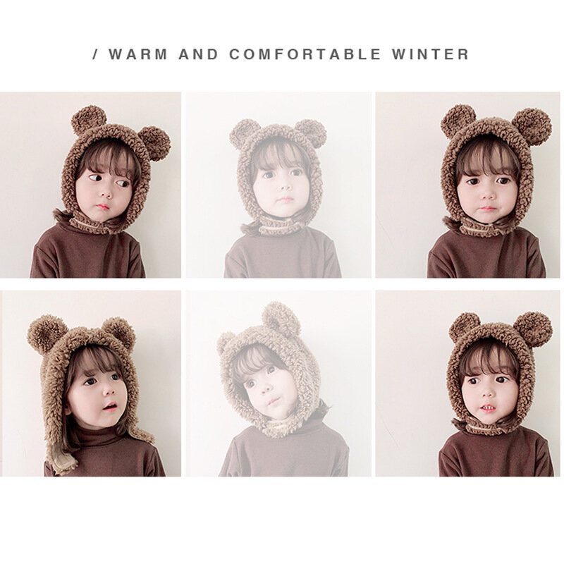 Gorro de invierno para niños y bebés, accesorios de felpa, suave, para las orejas