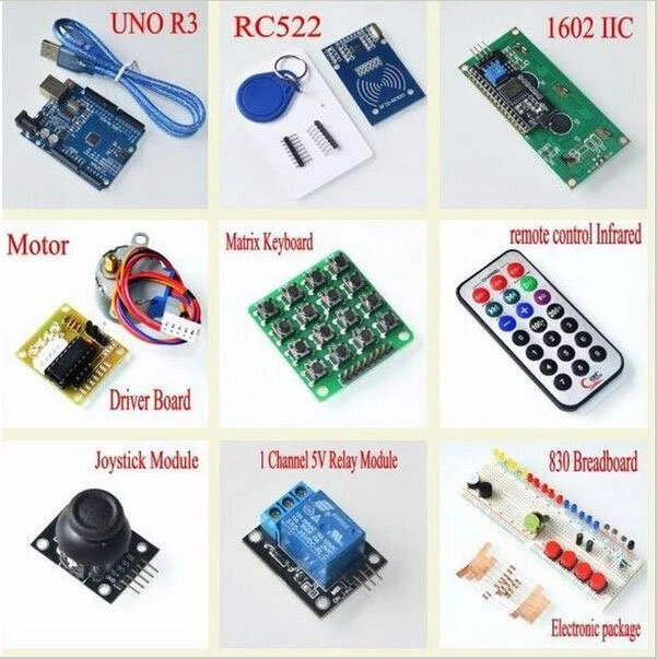RFID Starter Kit para Arduino UNO R3, versão atualizada, Learning Suite com caixa de varejo, mais recente