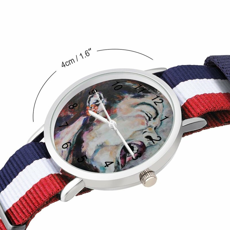 Reloj de cuarzo de cara triste para mujer, reloj de pulsera de primavera, diseño asequible, reloj de pulsera inusuales