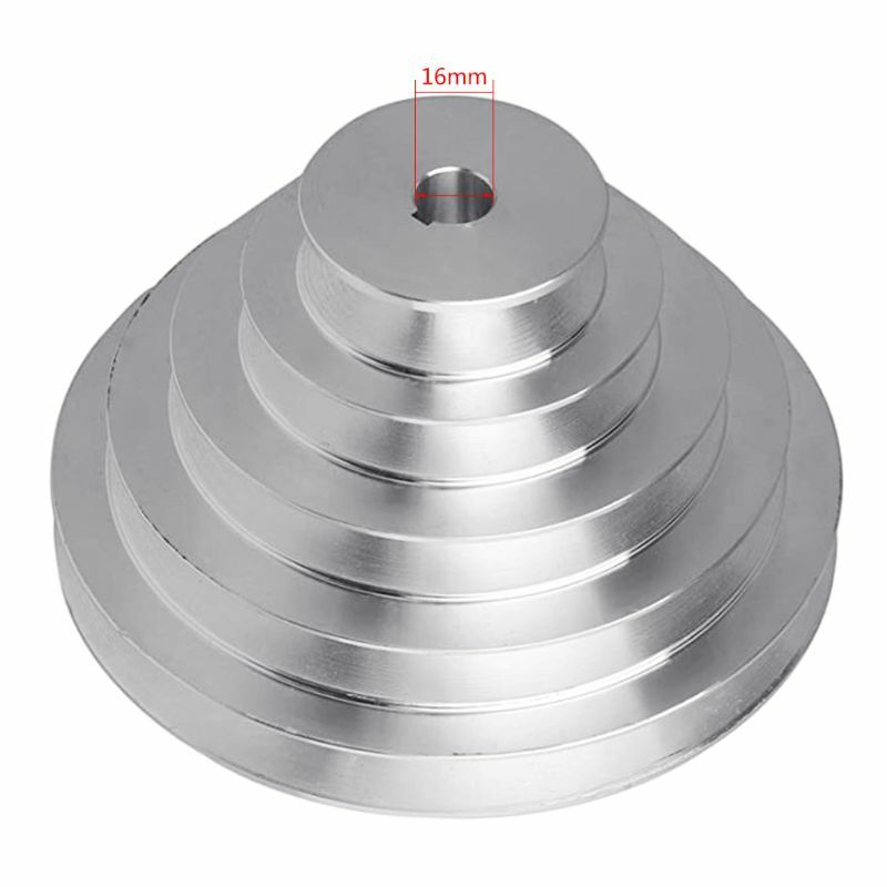 Polia de pagode em alumínio tipo a de 5 passos, 150mm de diâmetro externo de 14mm a 28mm com furo para correia dentada em forma de v