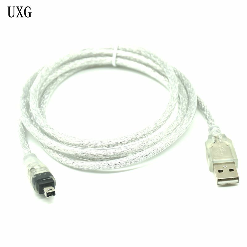 USB macho para Firewire IEEE 1394, 4 pinos macho cabo adaptador ILink, cabo para Sony DCR-TRV75E, cabo da câmera DV, 120cm