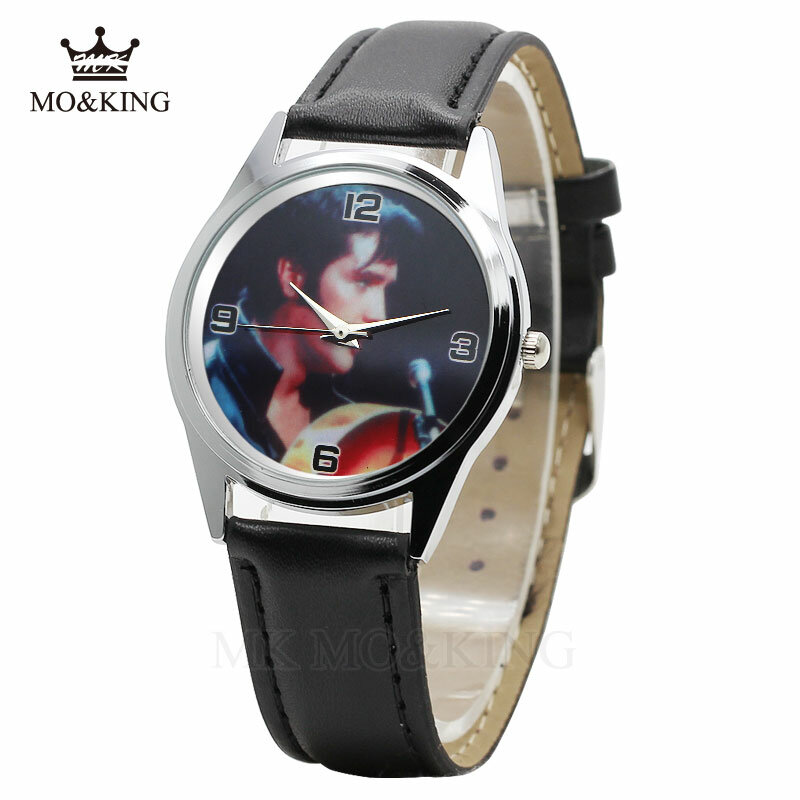 Nowy Zegarek mody dla podstawowej i gimnazjum chłopiec dziewczyna czarny skórzany pasek kolor obraz dzieci zegarki Zegarek
