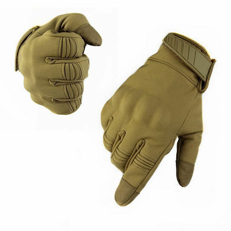 Guanti mimetici per equipaggiamento militare tattico da uomo guanti da combattimento dell'esercito con dita intere invernali guanti da Paintball per bicicletta da trekking mimetici