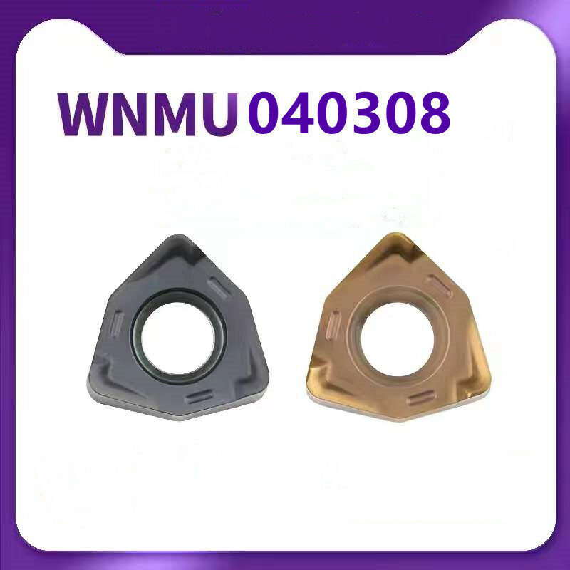 WNMU040304 – insert de fraisage CNC hexagonal double face EN forme de pêche, 90 degrés, KT8030, WNMU040308, 040304 ouvert grossier
