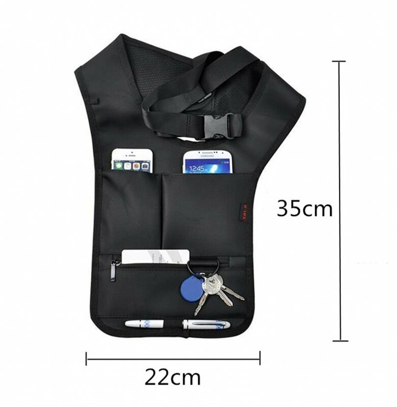 Armpit Bag with Adjustable Strap Anti-theft Portable Chest Bags Men Underarm Shoulder Hidden Multi Pockets Messenger Sling Bag