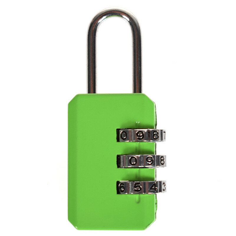 3 dígitos código de discagem número senha combinação cadeado bloqueio pequeno portátil mala de viagem saco com zíper mala cadeado